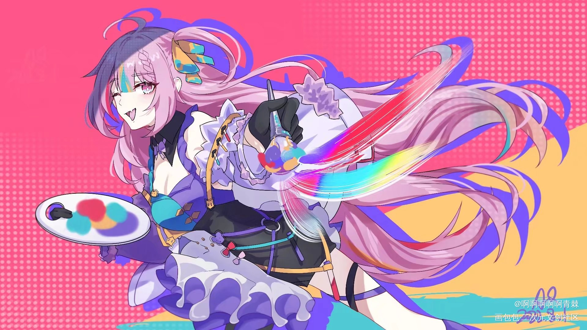 oc插_个人设计插画创意原创角色插画二次元板绘绘画作品