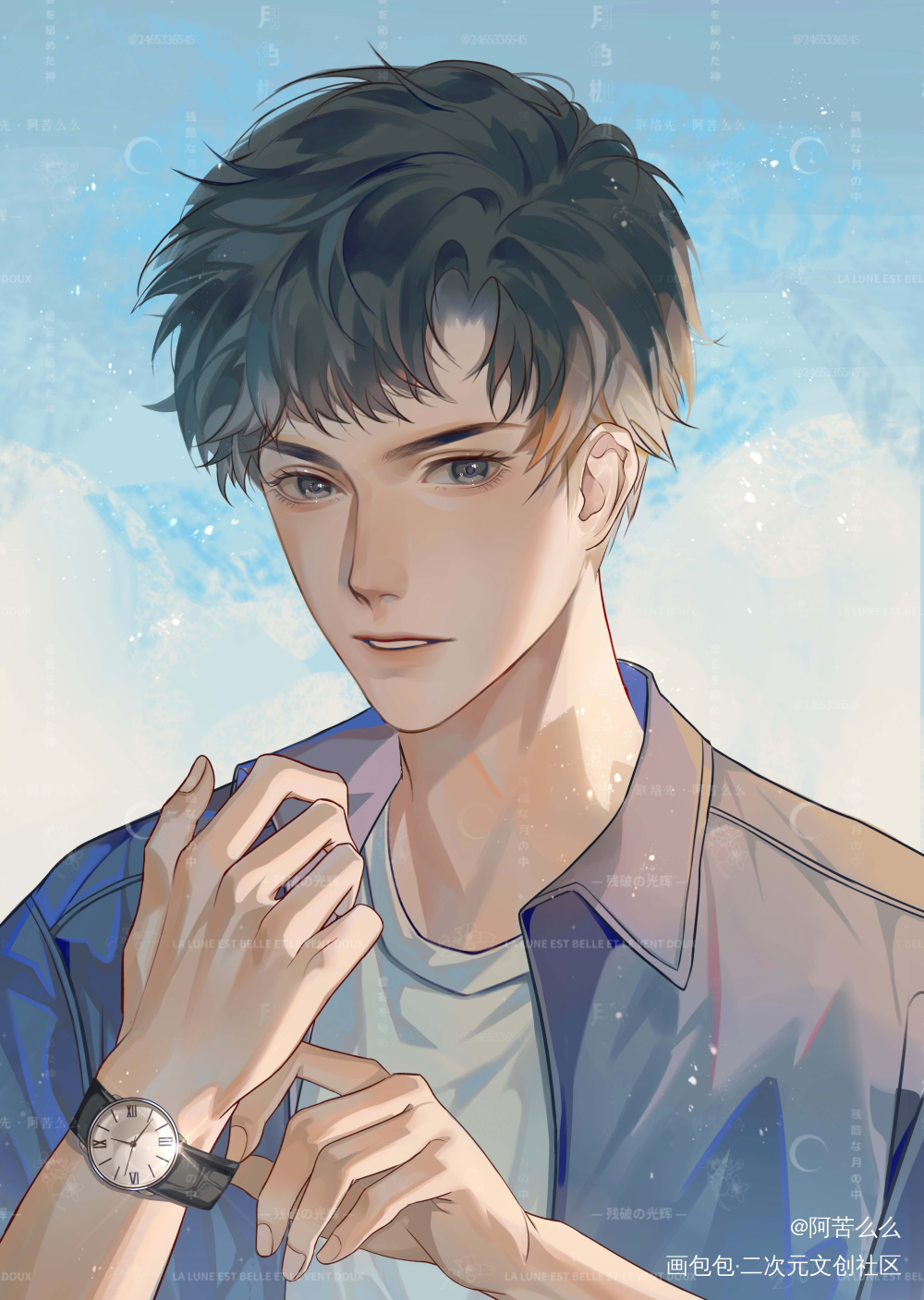 原炀_针锋对决188男团原炀绘画作品
