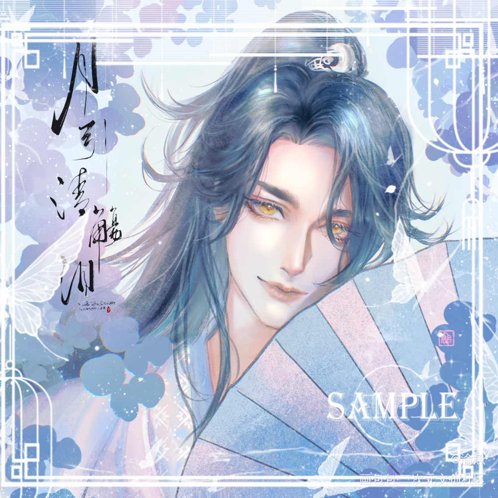 给社团团头局部重绘了_古风厚涂半厚涂付费委托原创头像古风男板绘绘画绘画作品