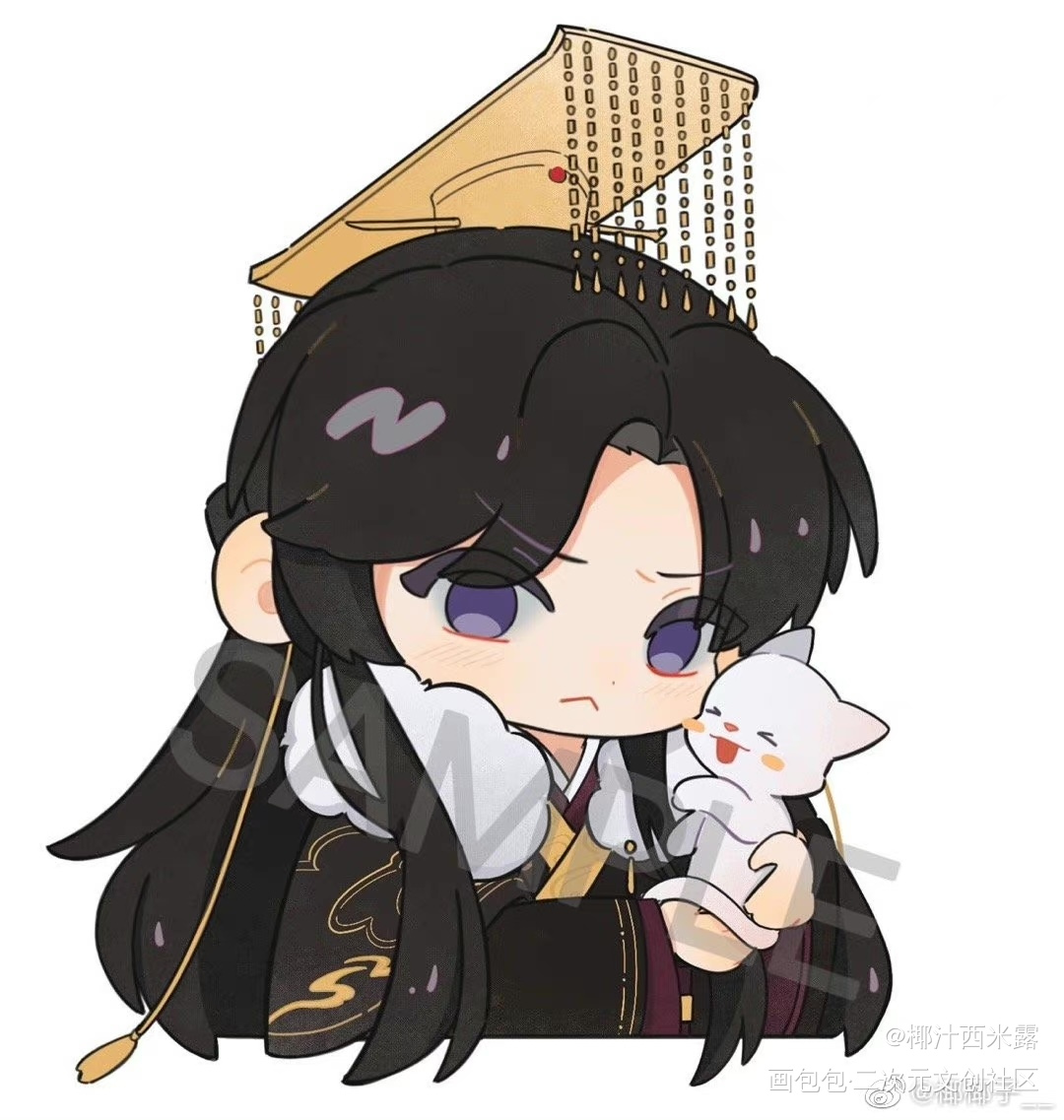 猫猫狗狗_二哈和他的白猫师尊绘画作品