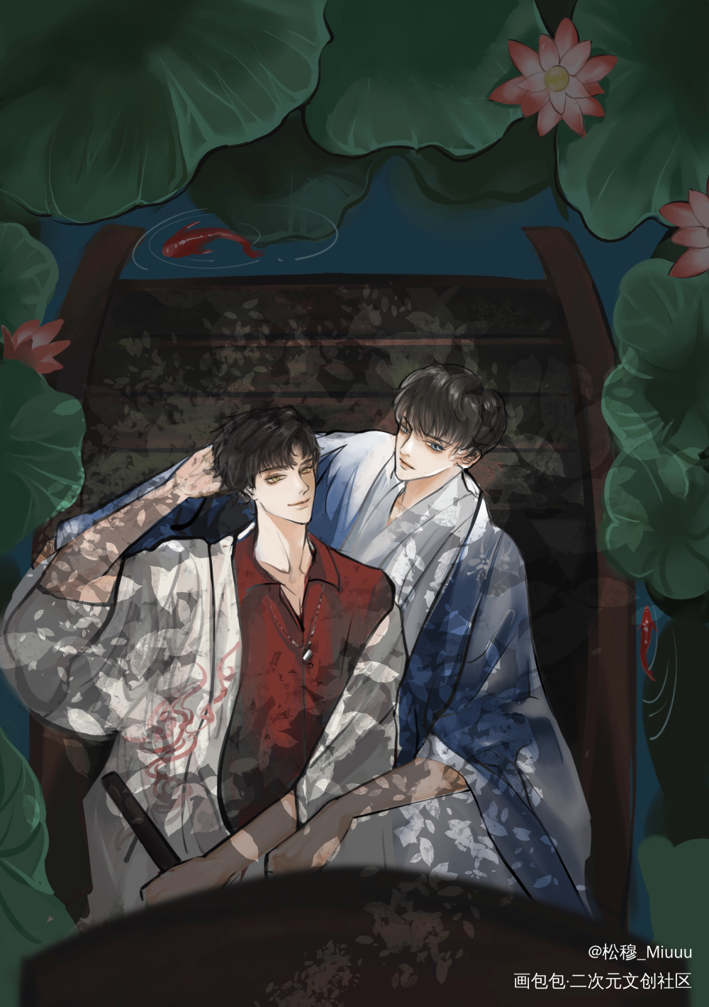 李简 七夕贺_你却爱着一个傻逼188男团李简李玉简隋英绘画作品
