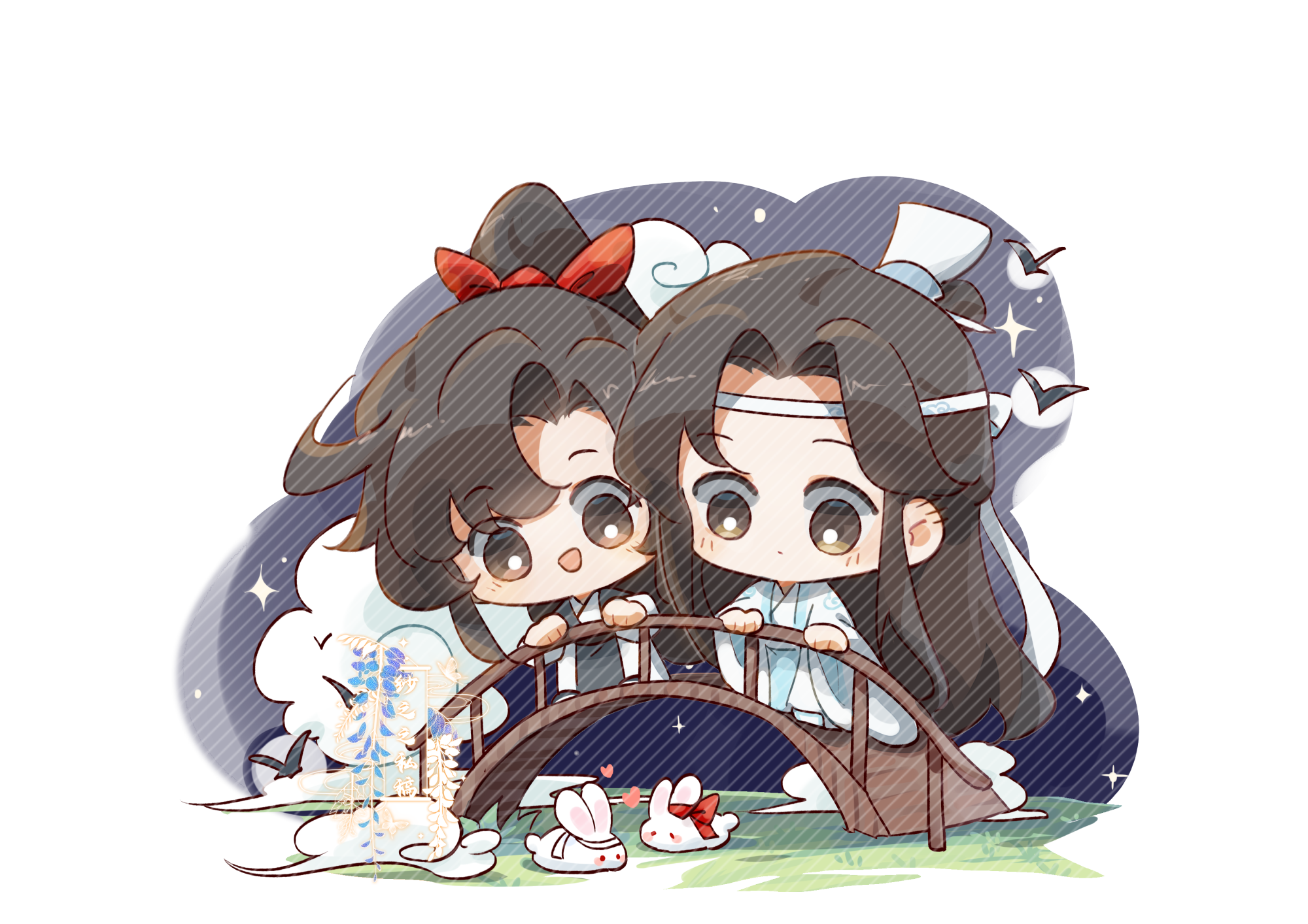 魔道-忘羡-（122）开授权_魔道祖师忘羡蓝忘机魏无羡Q版头像同人绘画作品