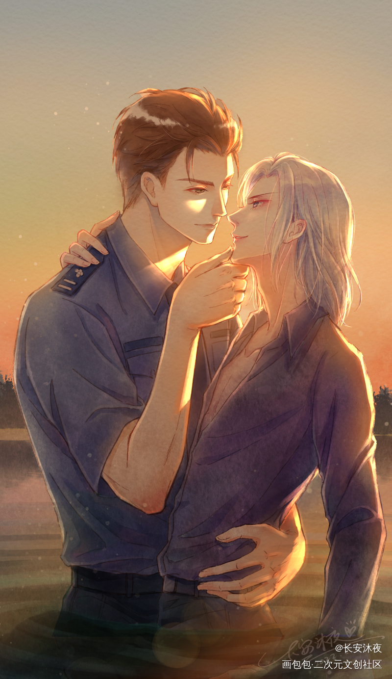 舟渡七夕快乐！_默读舟渡费渡骆闻舟彩色漫画板绘绘画作品