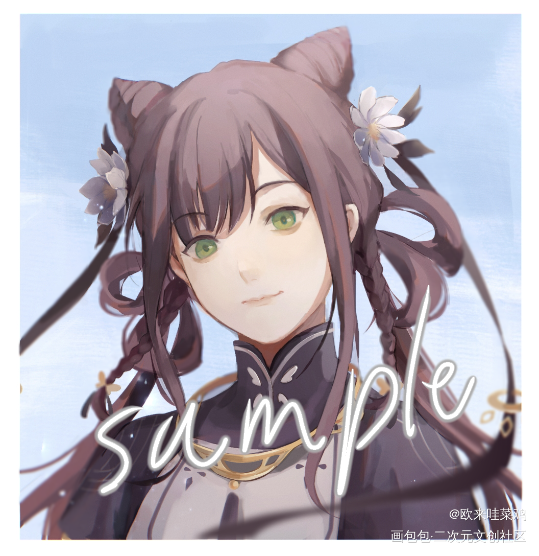稿子_平涂头像二创绘画作品