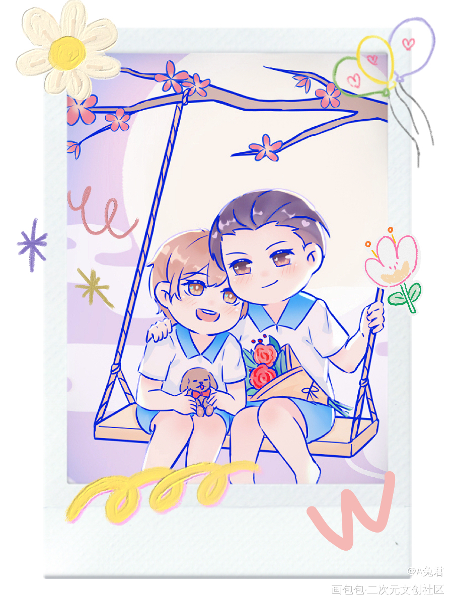 七夕_娘娘腔188男团群秀李程秀邵群绘画作品