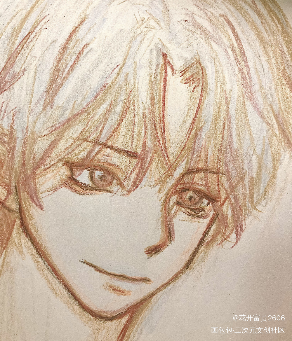_彩色漫画铅笔摸鱼页手绘绘画作品