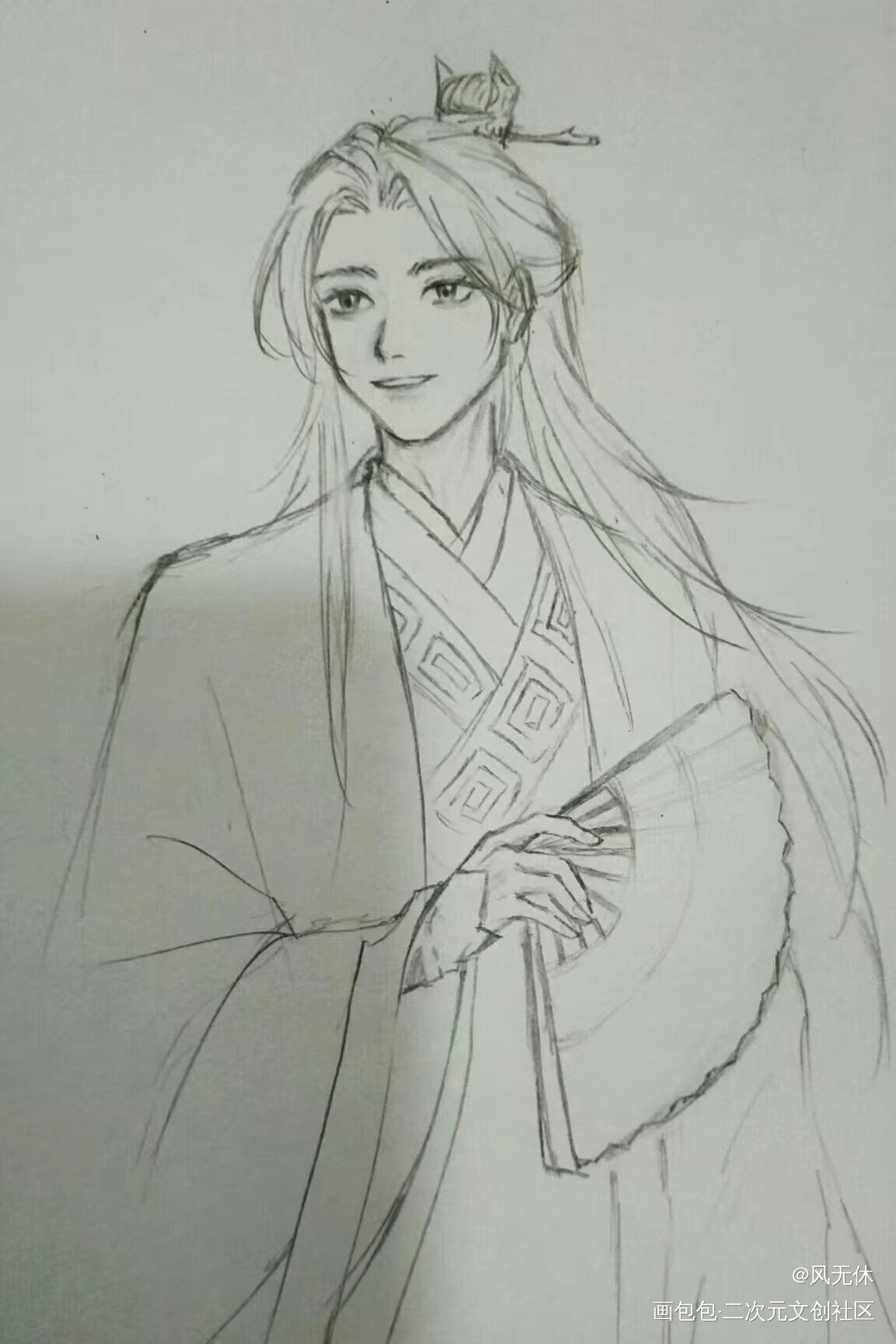 沈清秋_人渣反派自救系统冰秋手绘古风七夕摸鱼绘画作品