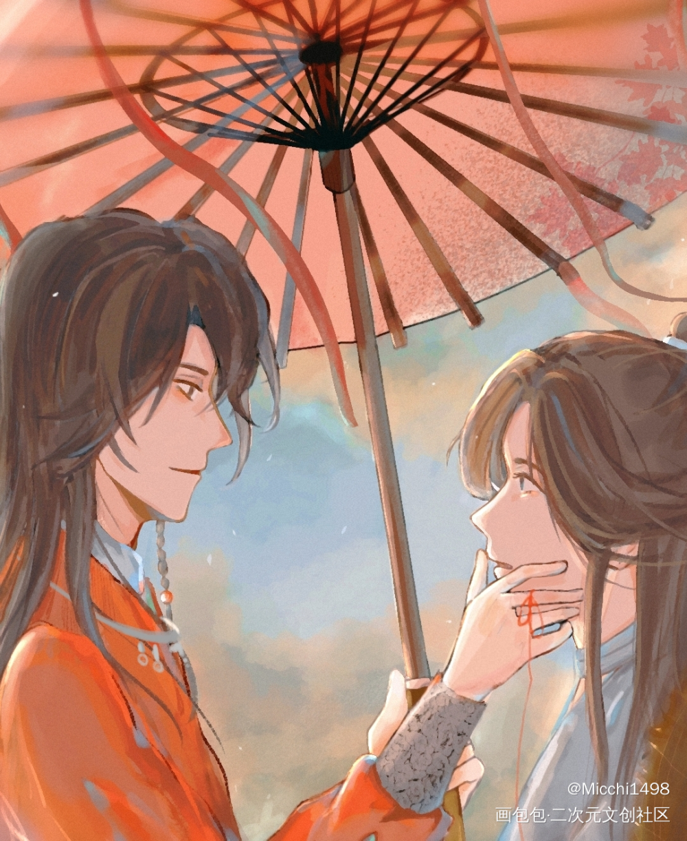 七夕快乐！_天官赐福花怜墨香铜臭绘画作品