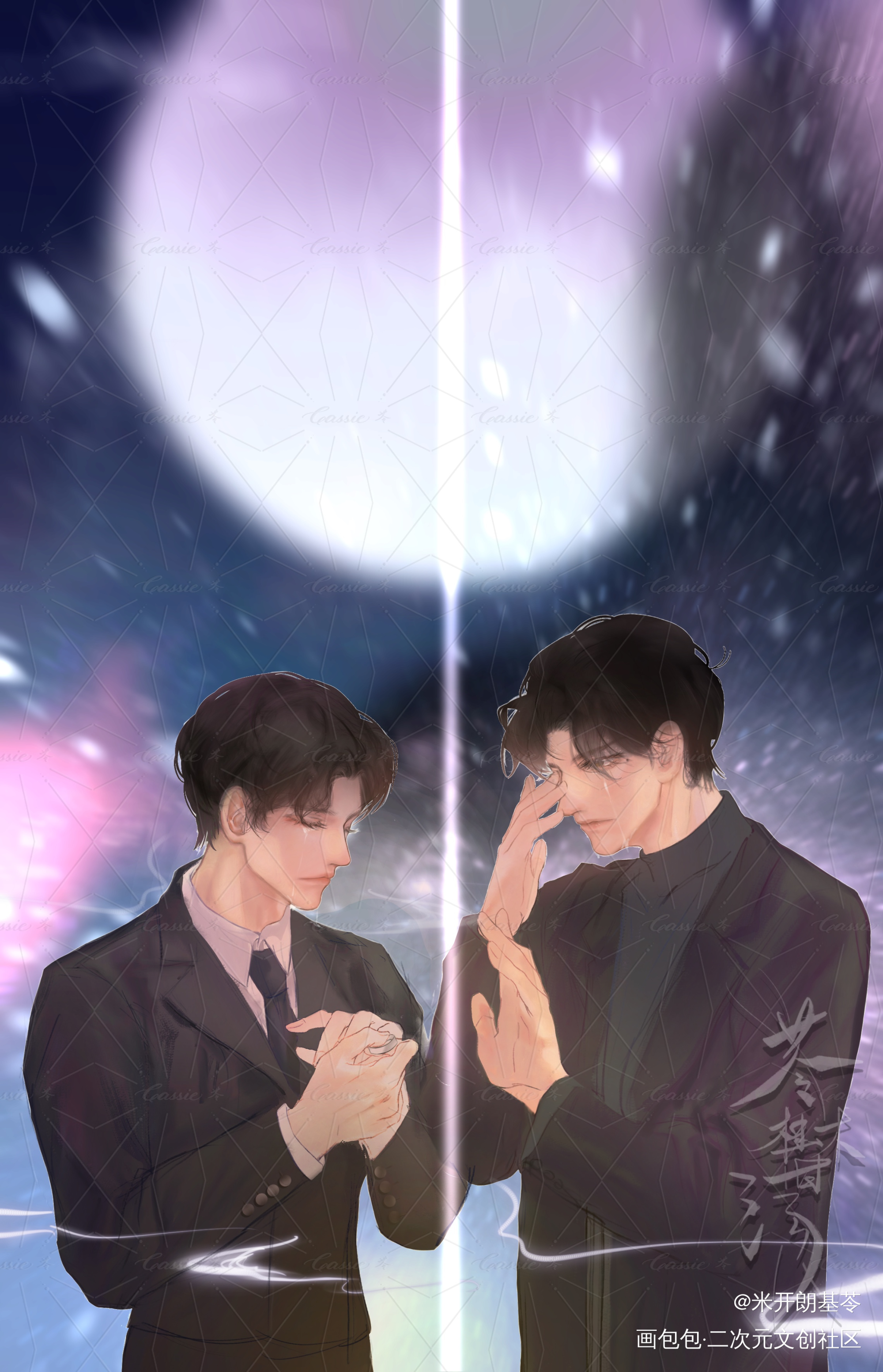 梅开二度_谁把谁当真188男团妹叔黎朔赵锦辛绘画作品
