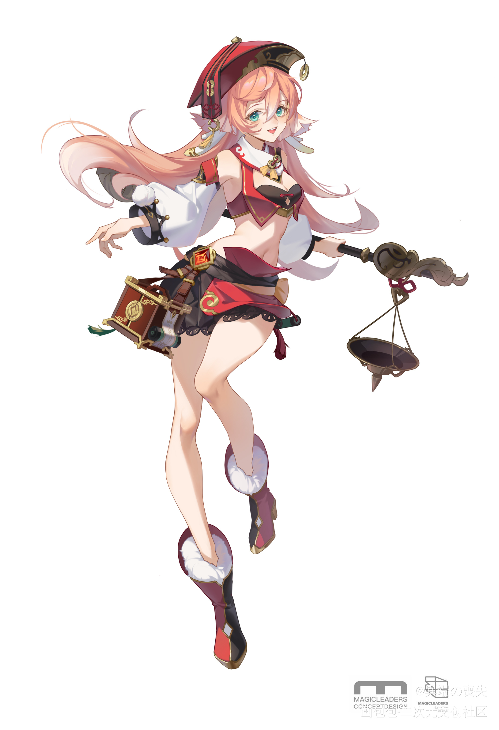 烟绯_原神板绘涂立绘烟绯绘画作品