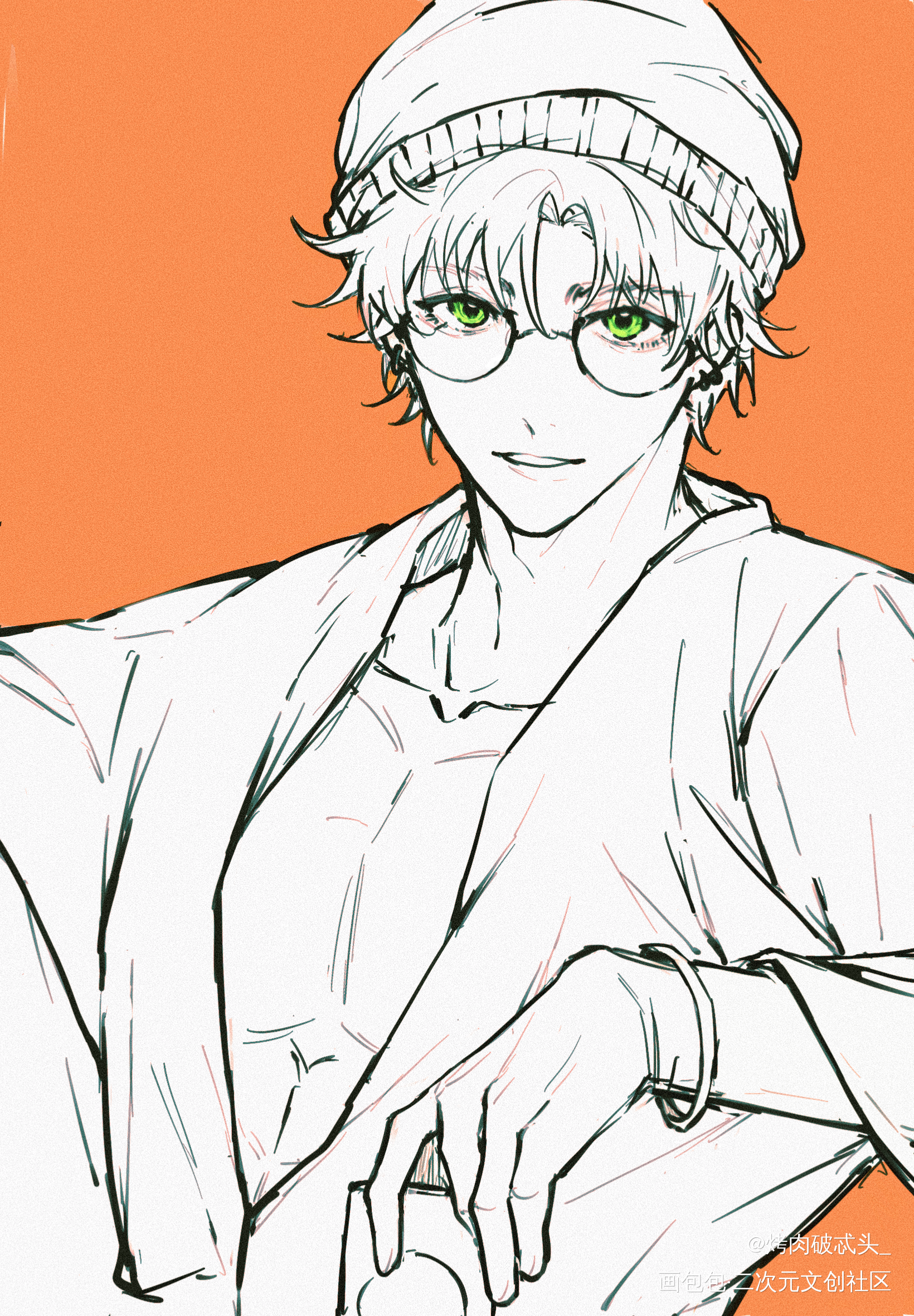 是汤圆_光与夜之恋同人夏鸣星procreate板绘绘画绘画作品