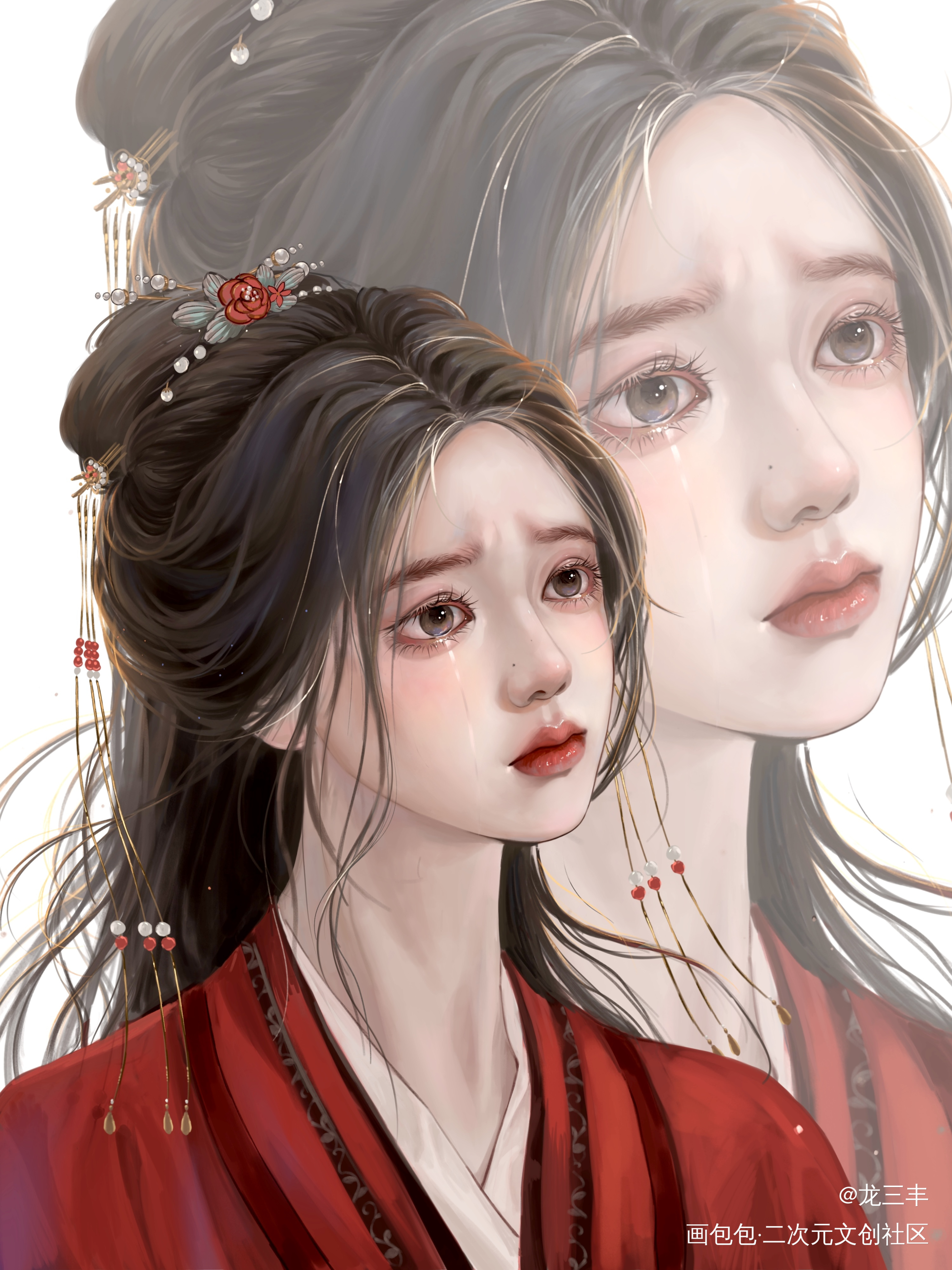 嫋嫋_赵露思古风同人绘画绘画作品