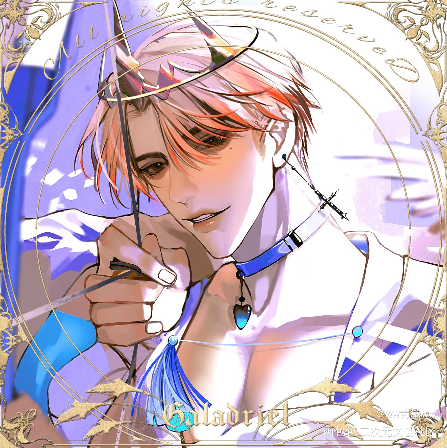 妹叔·十字星_188男团妹叔黎朔赵锦辛绘画作品