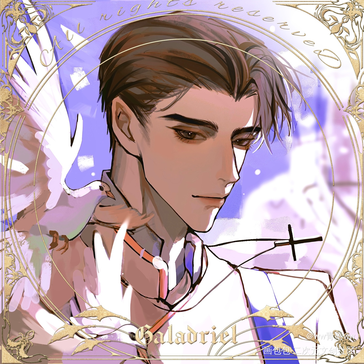 妹叔·十字星_188男团妹叔黎朔赵锦辛绘画作品