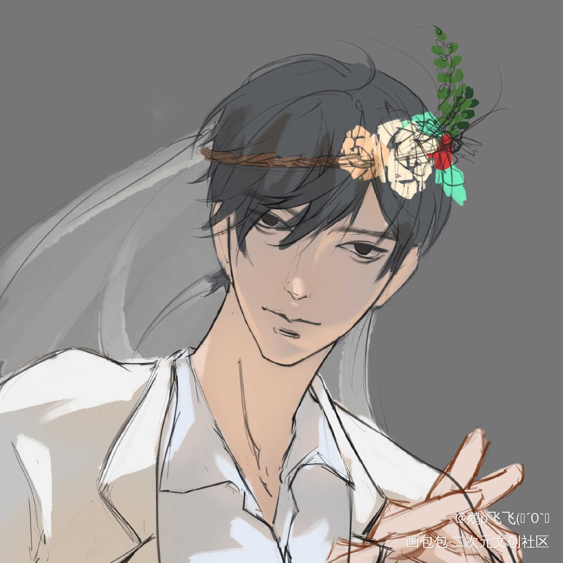 严江婚礼纪✨🌸_破云严江绘画作品