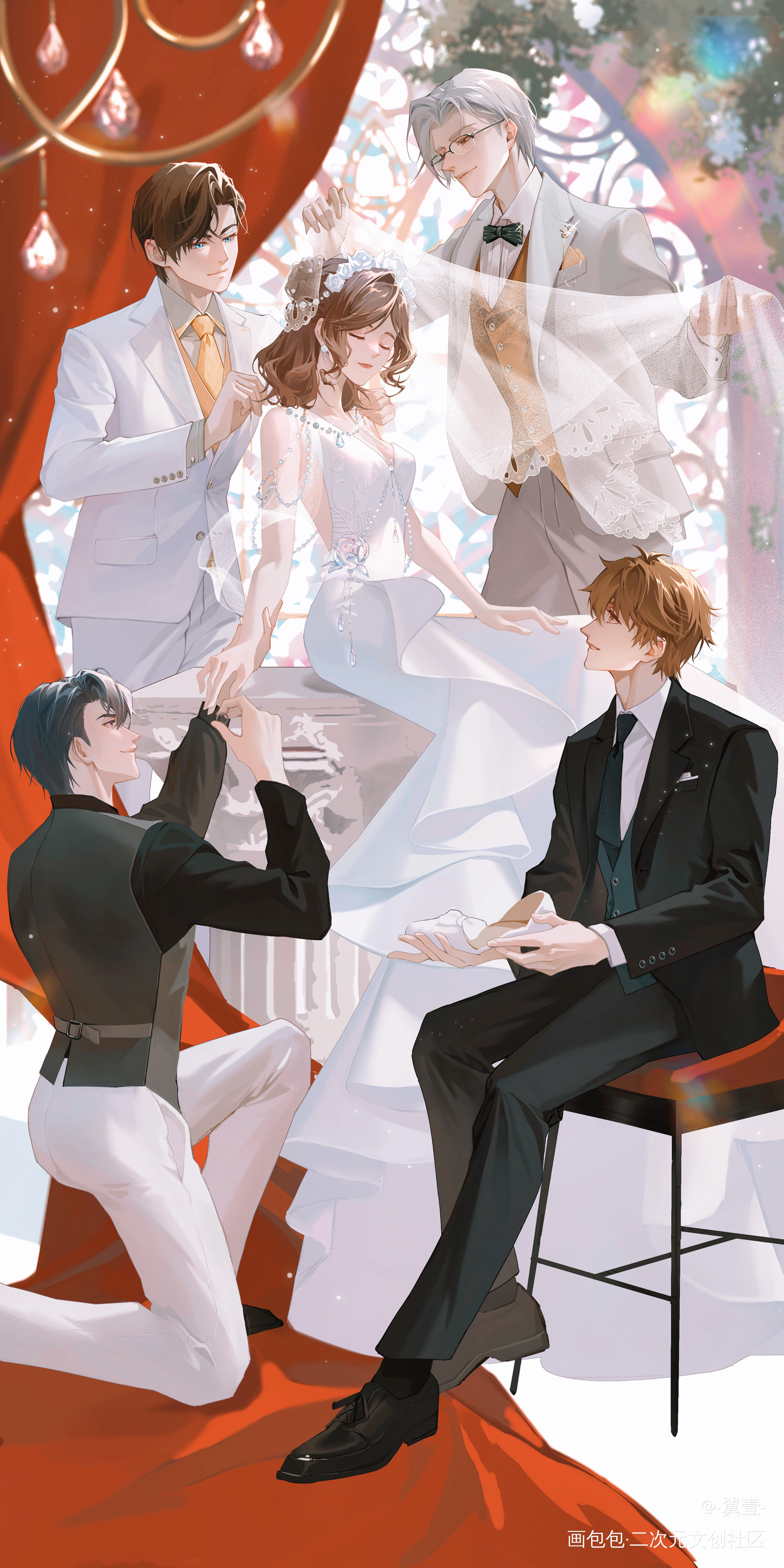 我要结芬啦！_未定事件簿陆景和夏彦莫弈左然同人绘画作品