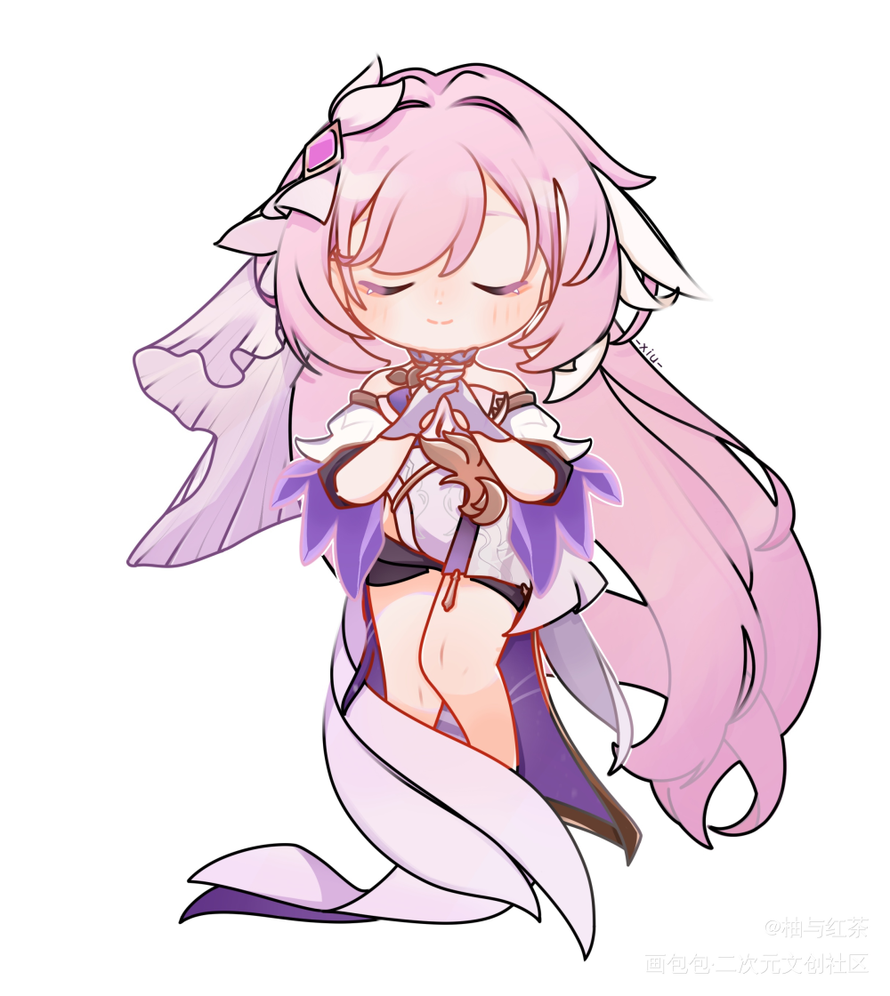 爱莉希雅_Q版爱莉希雅崩坏三绘画作品