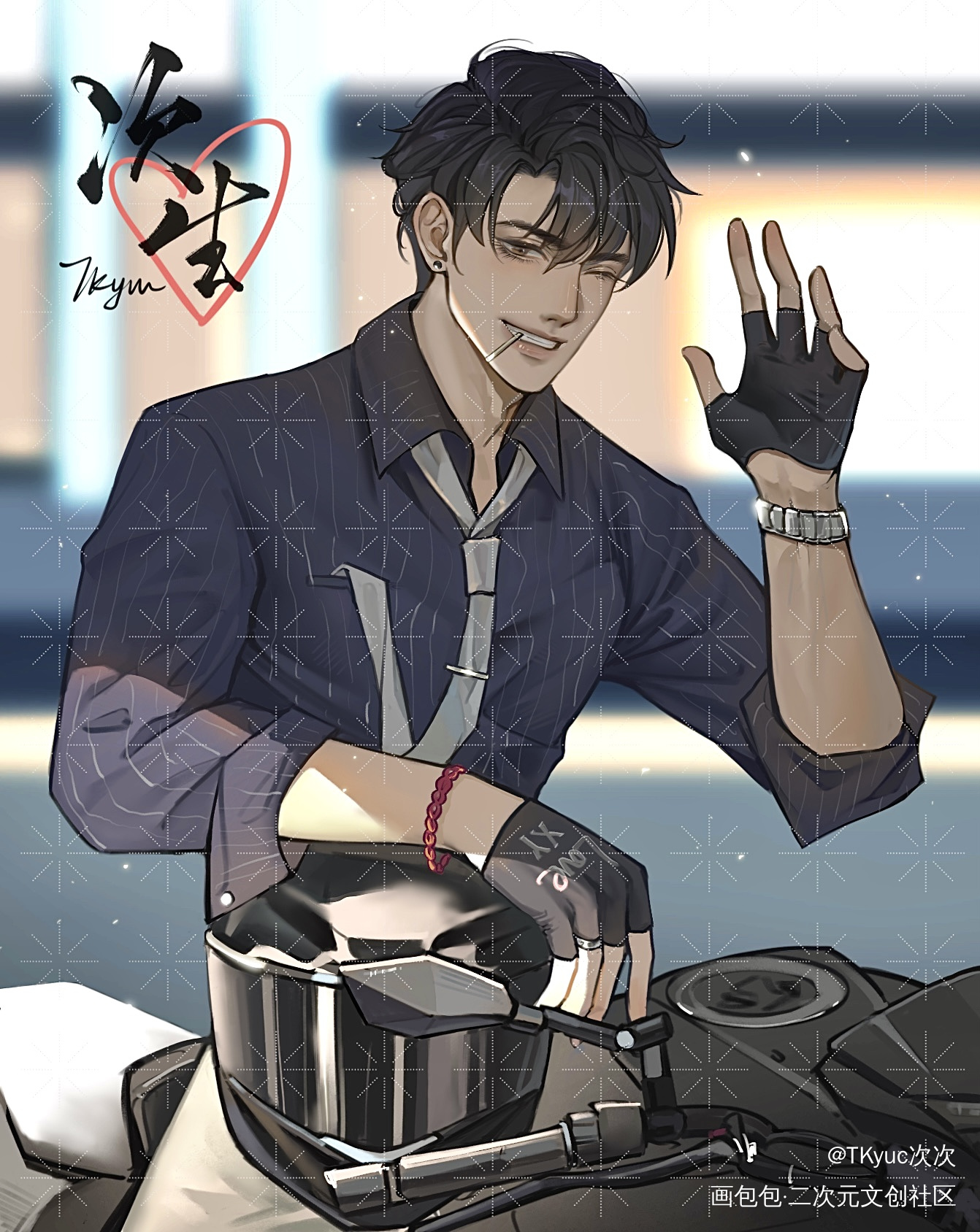 接老谢下班了_伪装学渣谢俞贺朝绘画作品