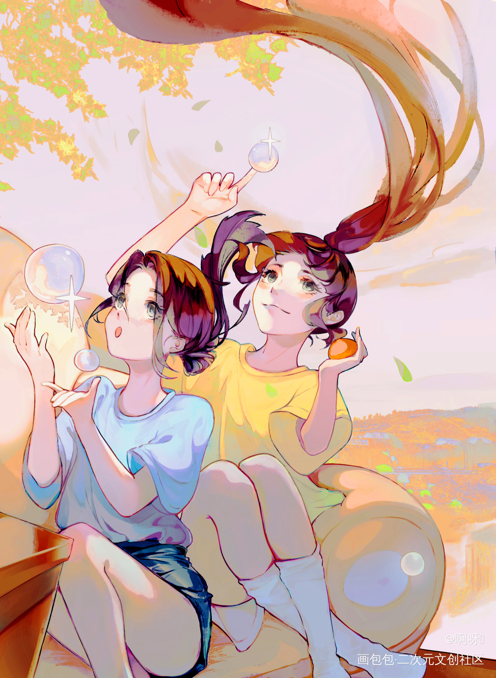幻想日记day9_彩色条漫彩色漫画板绘涂节日绘画作品