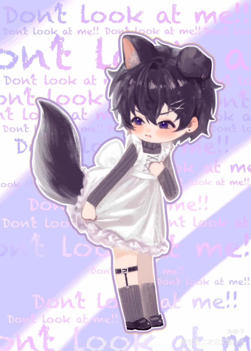 女仆shoto_Q版shotoprocreateVtuber绘画作品