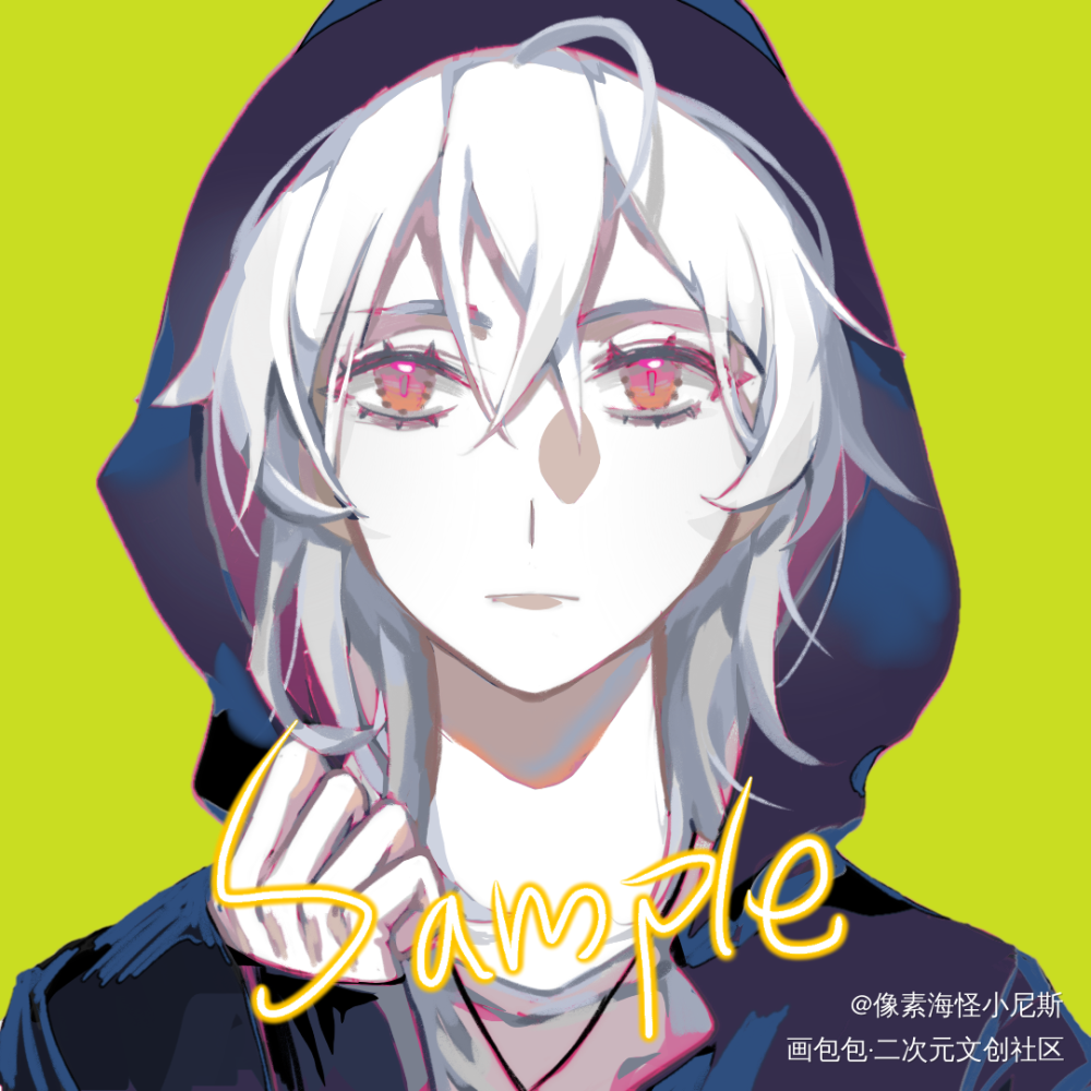 一些今年的付费委托_黑白简笔平涂日系付费委托头像约稿约稿绘画作品