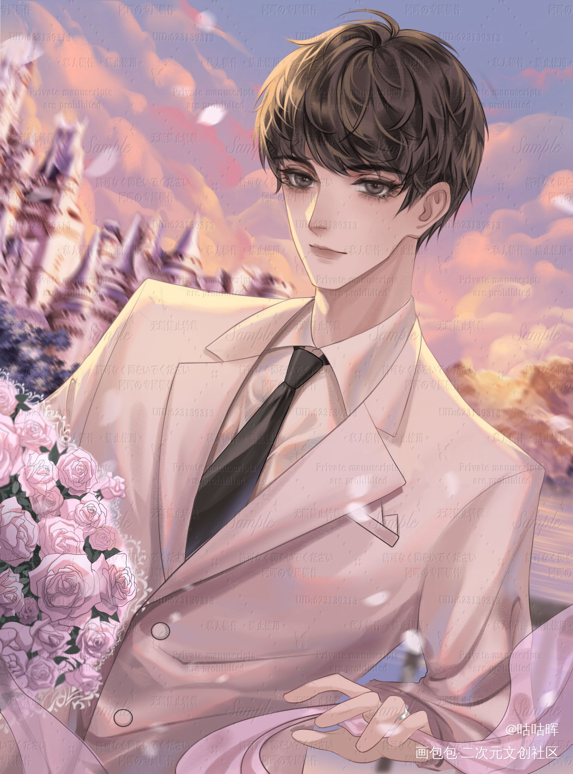 誓言_职业替身188男团晏周绘画作品