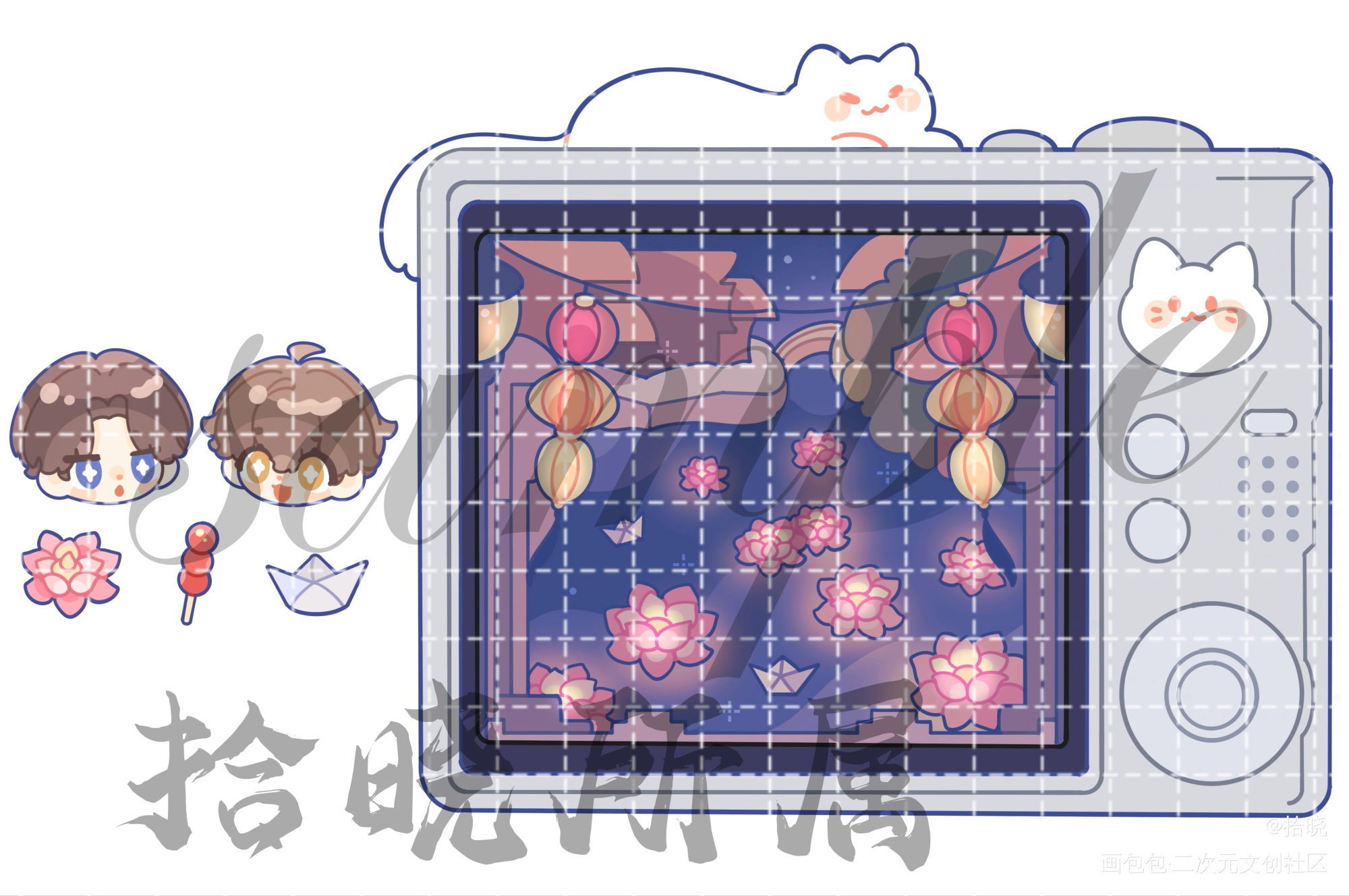 某某游园娃娃机_某某添望绘画作品