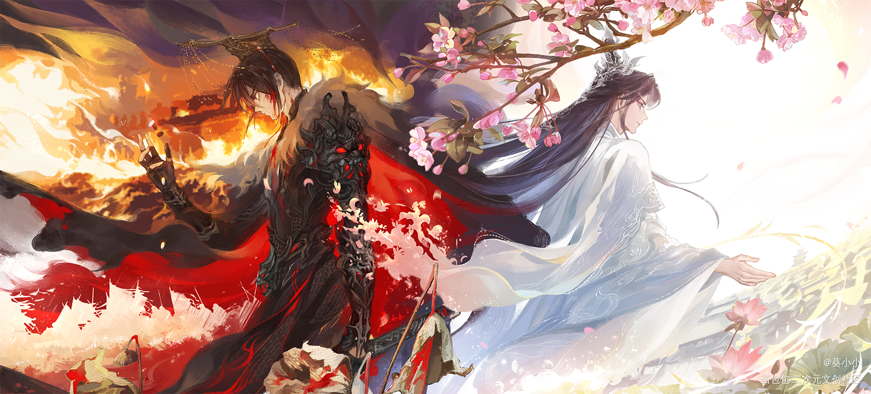 沧海浮生尽轮回_二哈和他的白猫师尊燃晚墨燃楚晚宁墨微雨插图绘画绘画作品