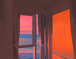 粉色的海_绘画作品