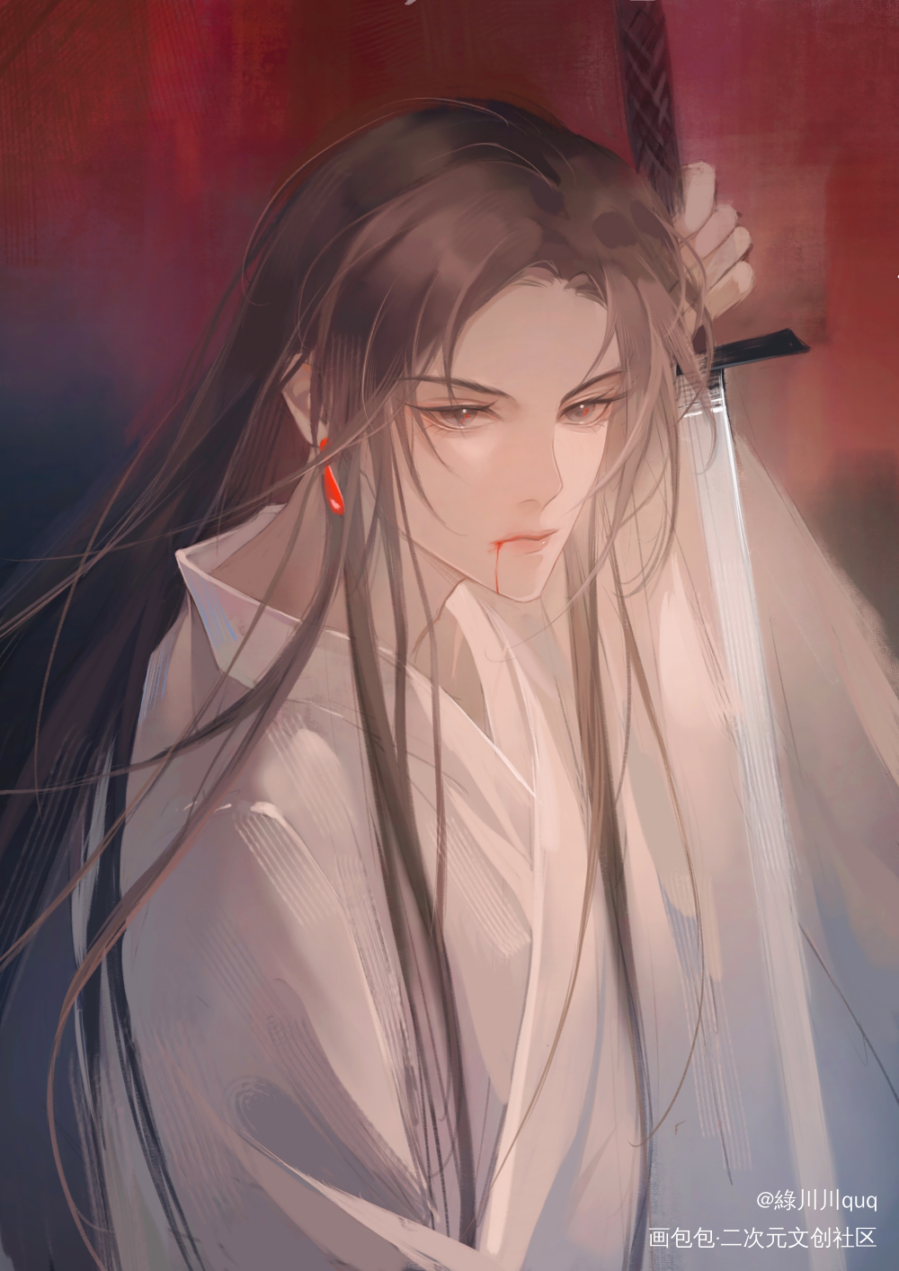 这世间总有人要做乱臣贼子_将进酒沈泽川沈兰舟古风同人绘画作品