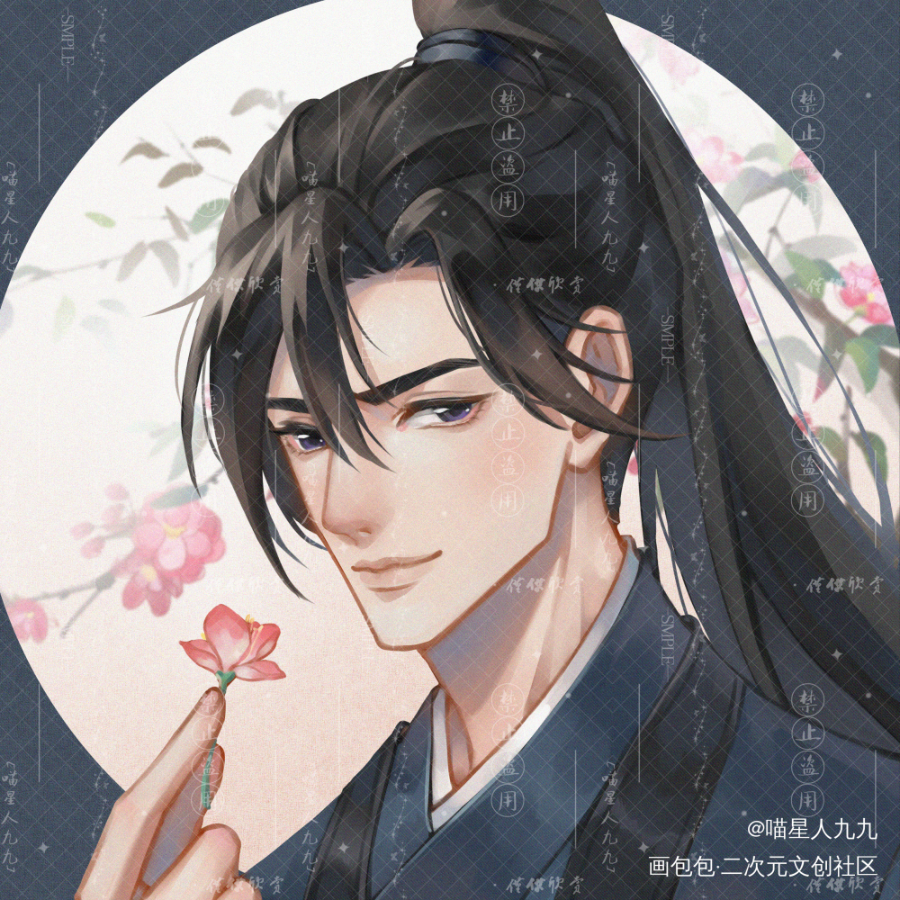 墨宗师_二哈和他的白猫师尊墨燃约稿绘画作品