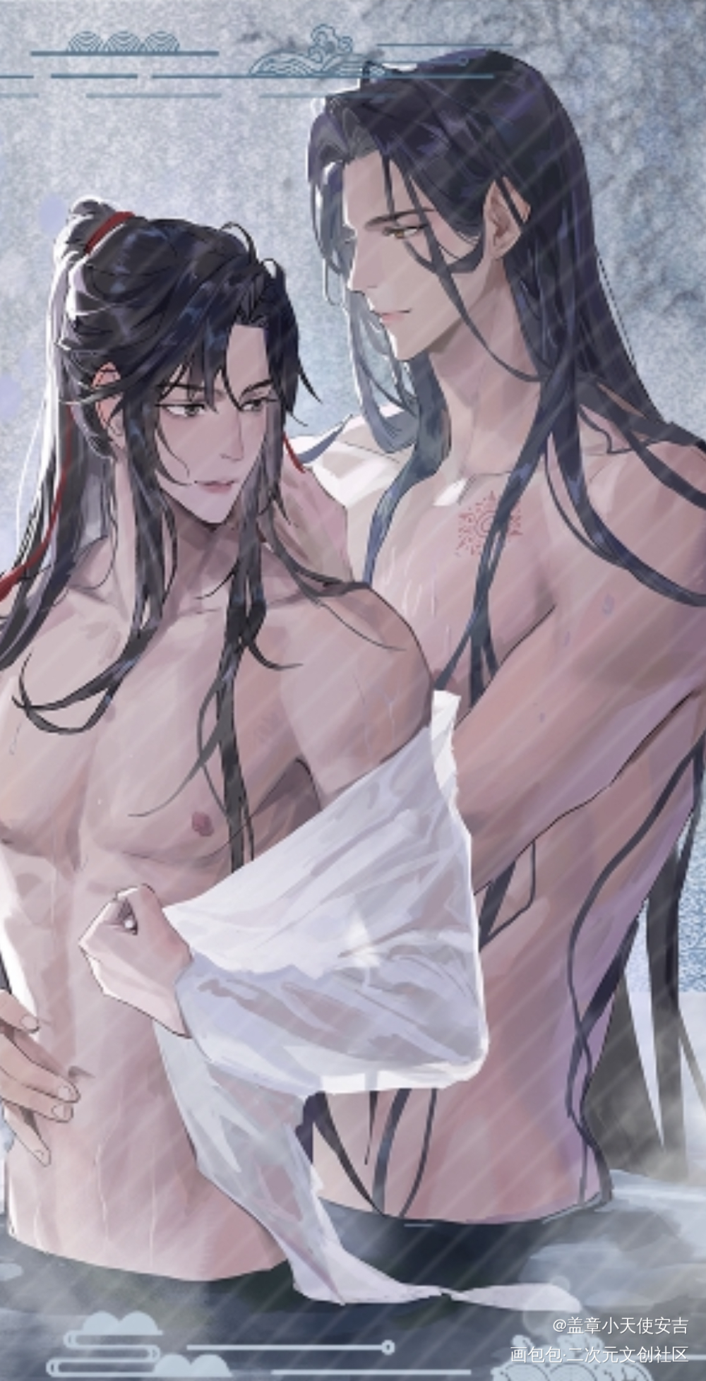 忘羡-冷泉_魔道祖师忘羡绘画作品