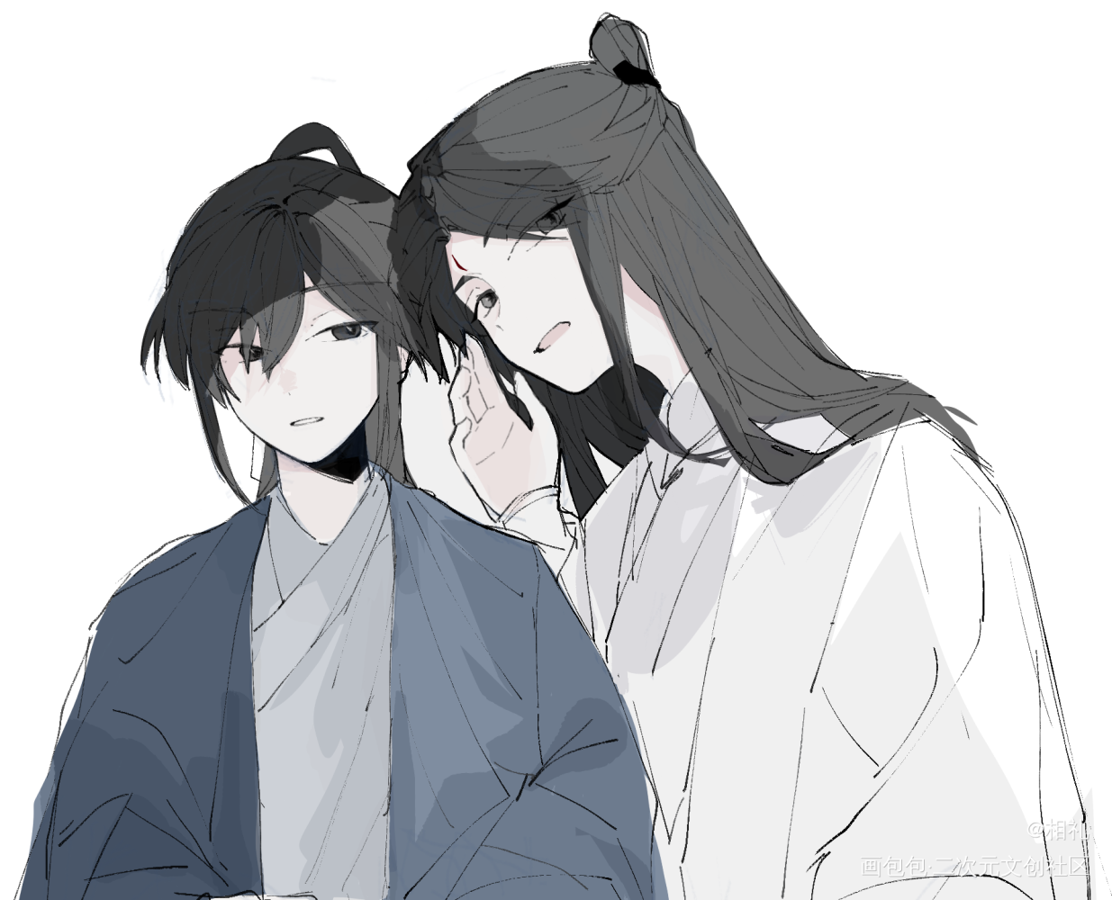 好想要鸣潜饭……_六爻鸣潜绘画作品