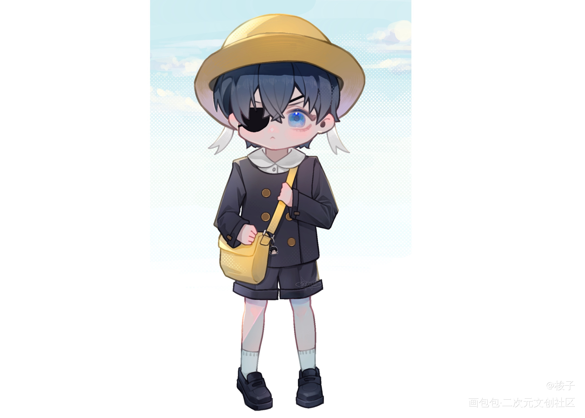 啵酱_黑执事啵酱夏尔Q版procreate绘画作品