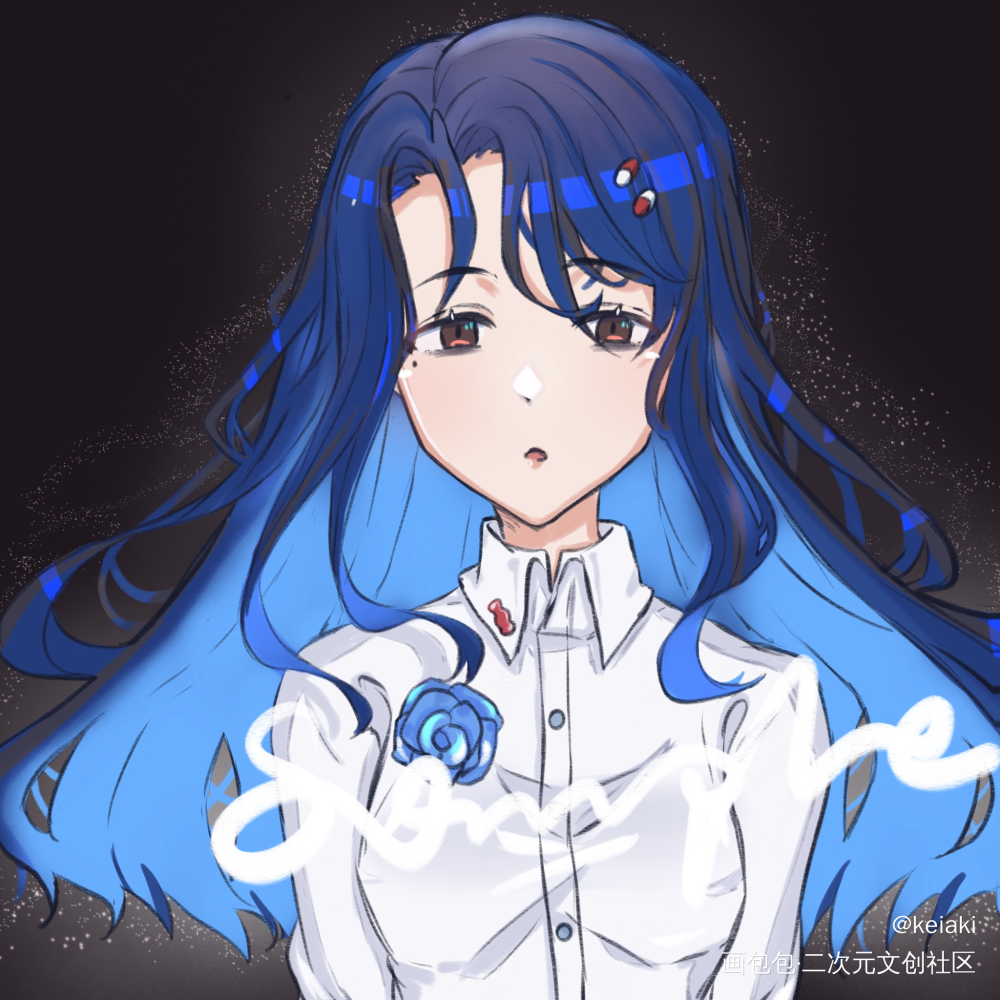 蓝_约稿绘画绘画作品