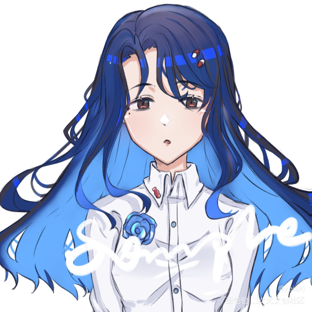 蓝_约稿绘画绘画作品