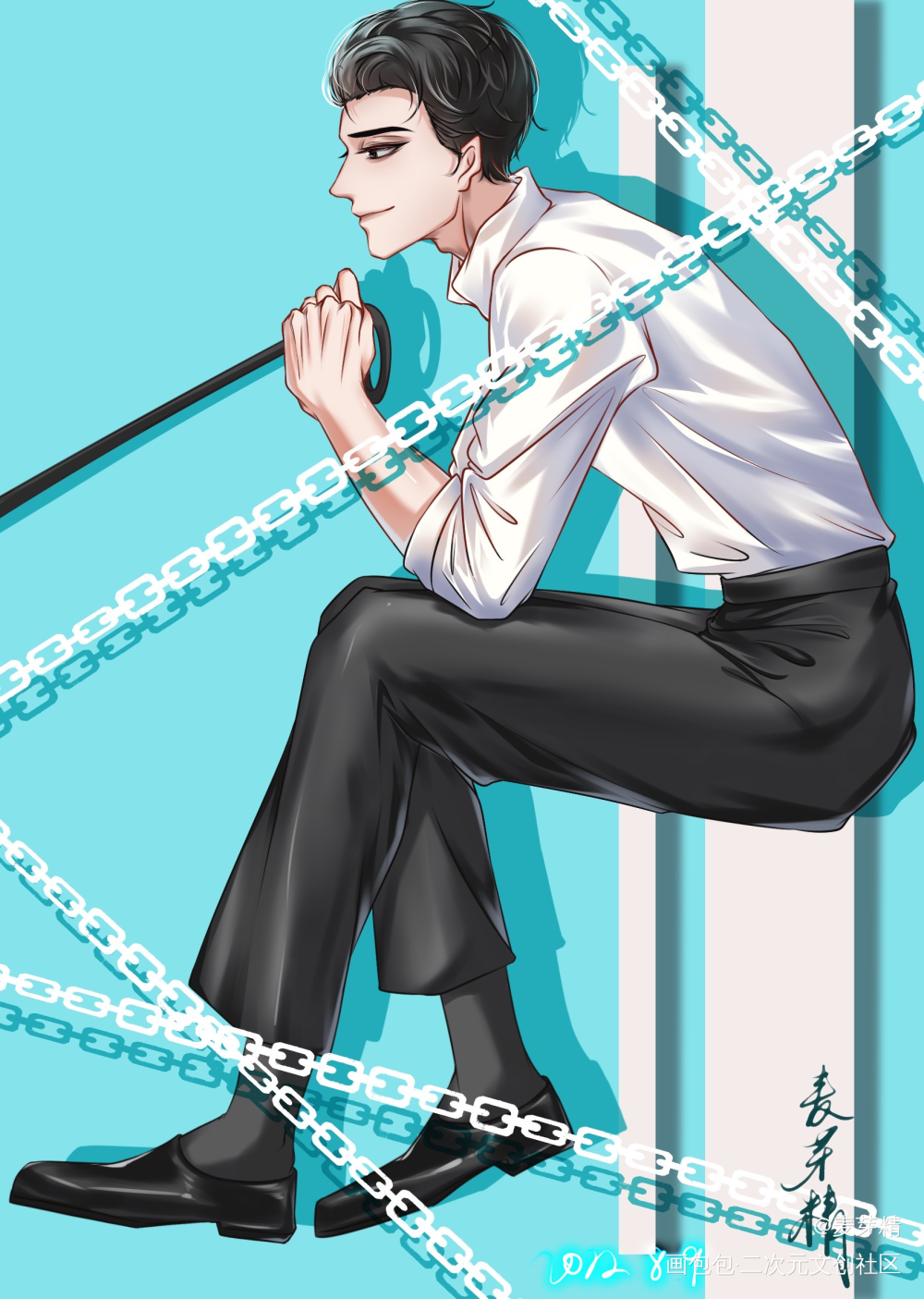 李/简_188男团李玉简隋英插画同人绘画作品