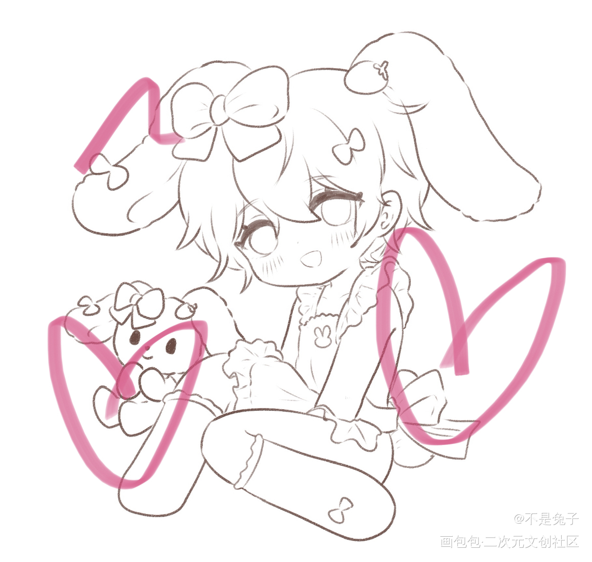三丽鸥伪联动弃案之一的秀秀_娘娘腔188男团李程秀绘画作品