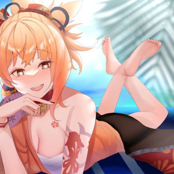 宵宫姐姐登场_原神立绘平涂日系求点评我要上首推插