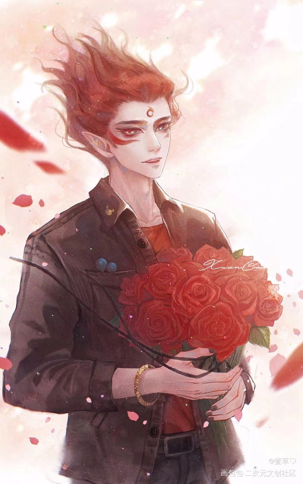 藕饼情头_哪吒之魔童降世藕饼哪吒，敖丙绘画作品