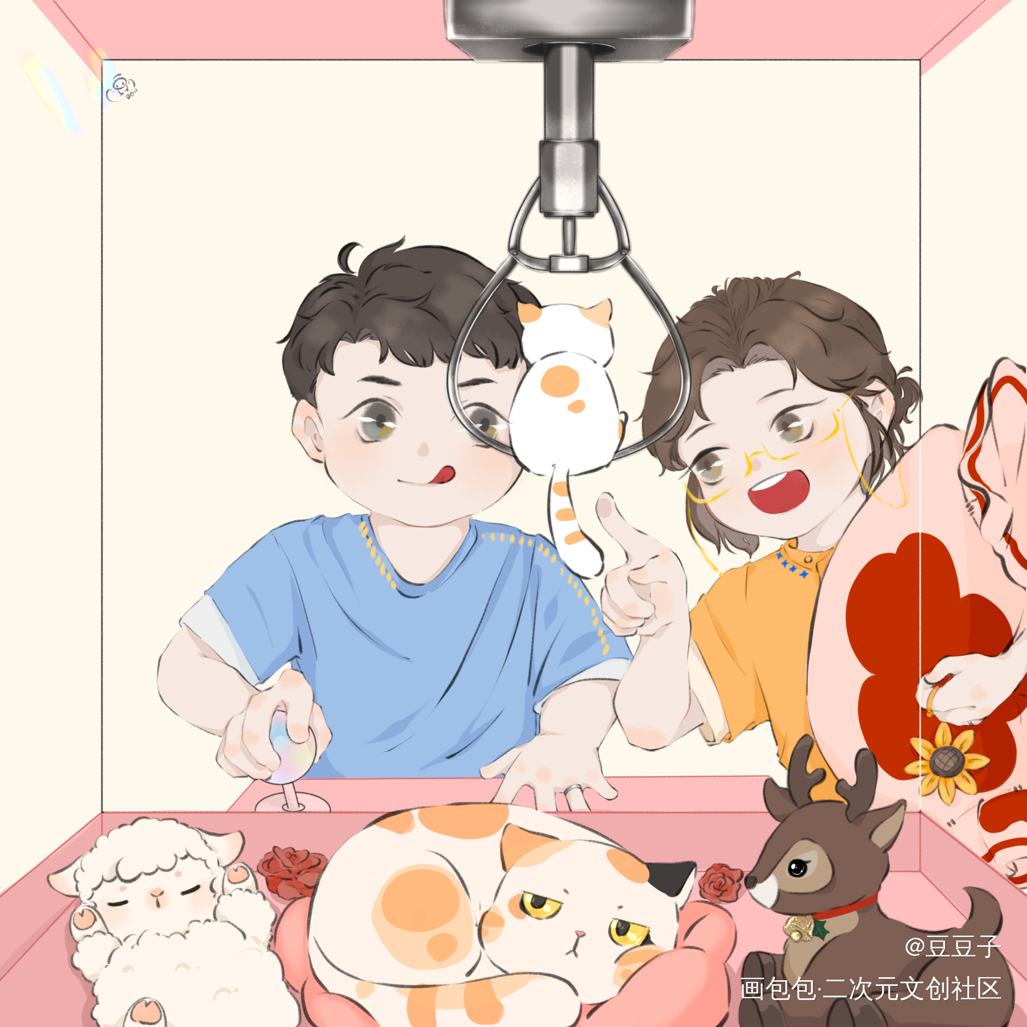 娃娃机_默读舟渡费渡骆闻舟Q版同人绘画作品