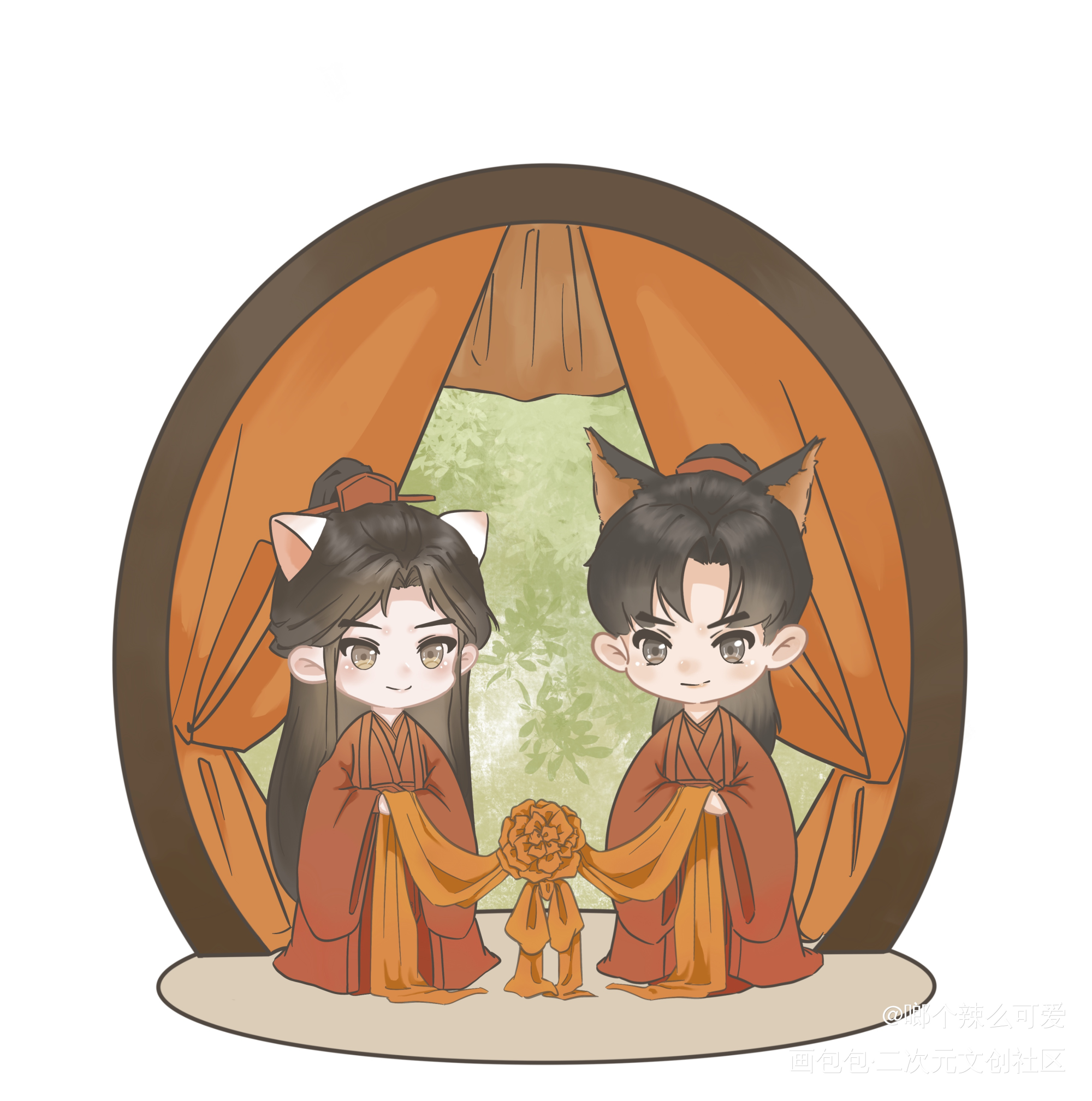 _二哈和他的白猫师尊燃晚绘画作品