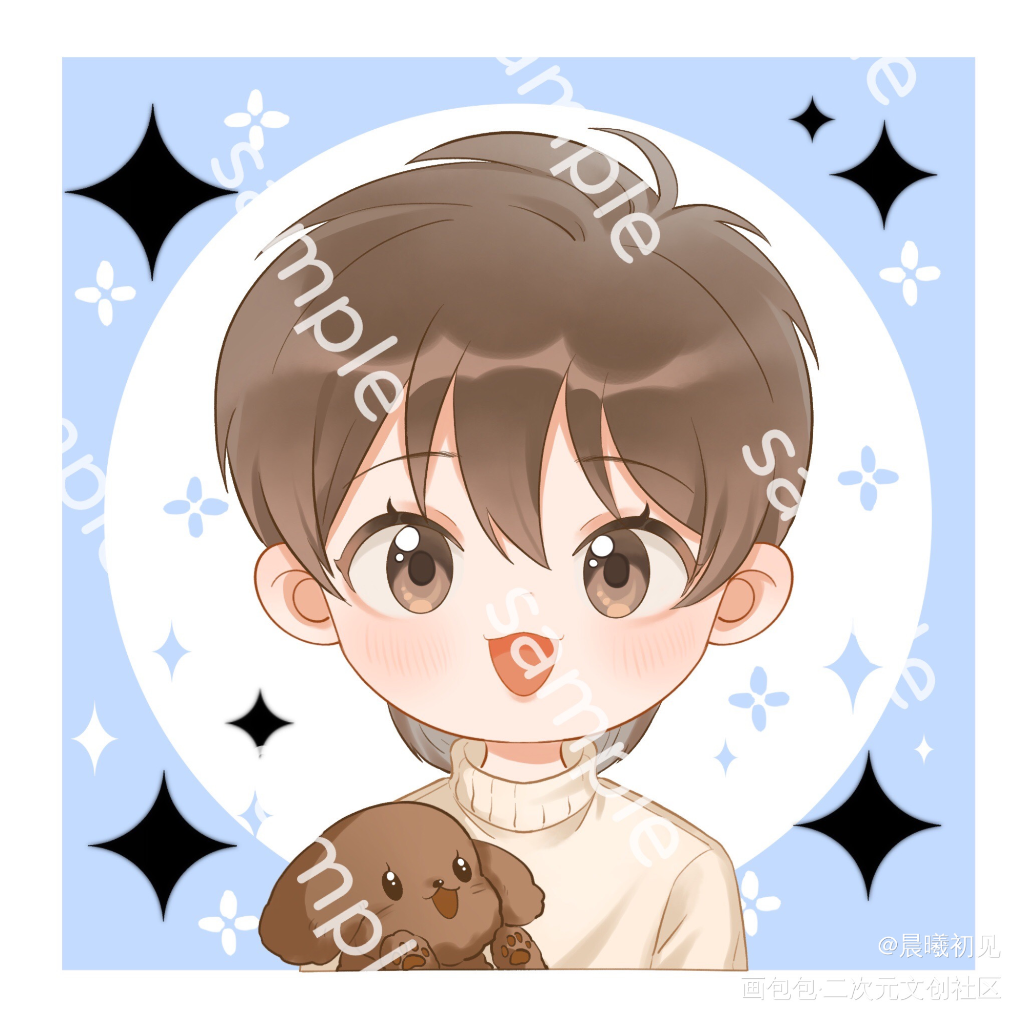 群秀情头_娘娘腔188男团群秀李程秀邵群绘画作品