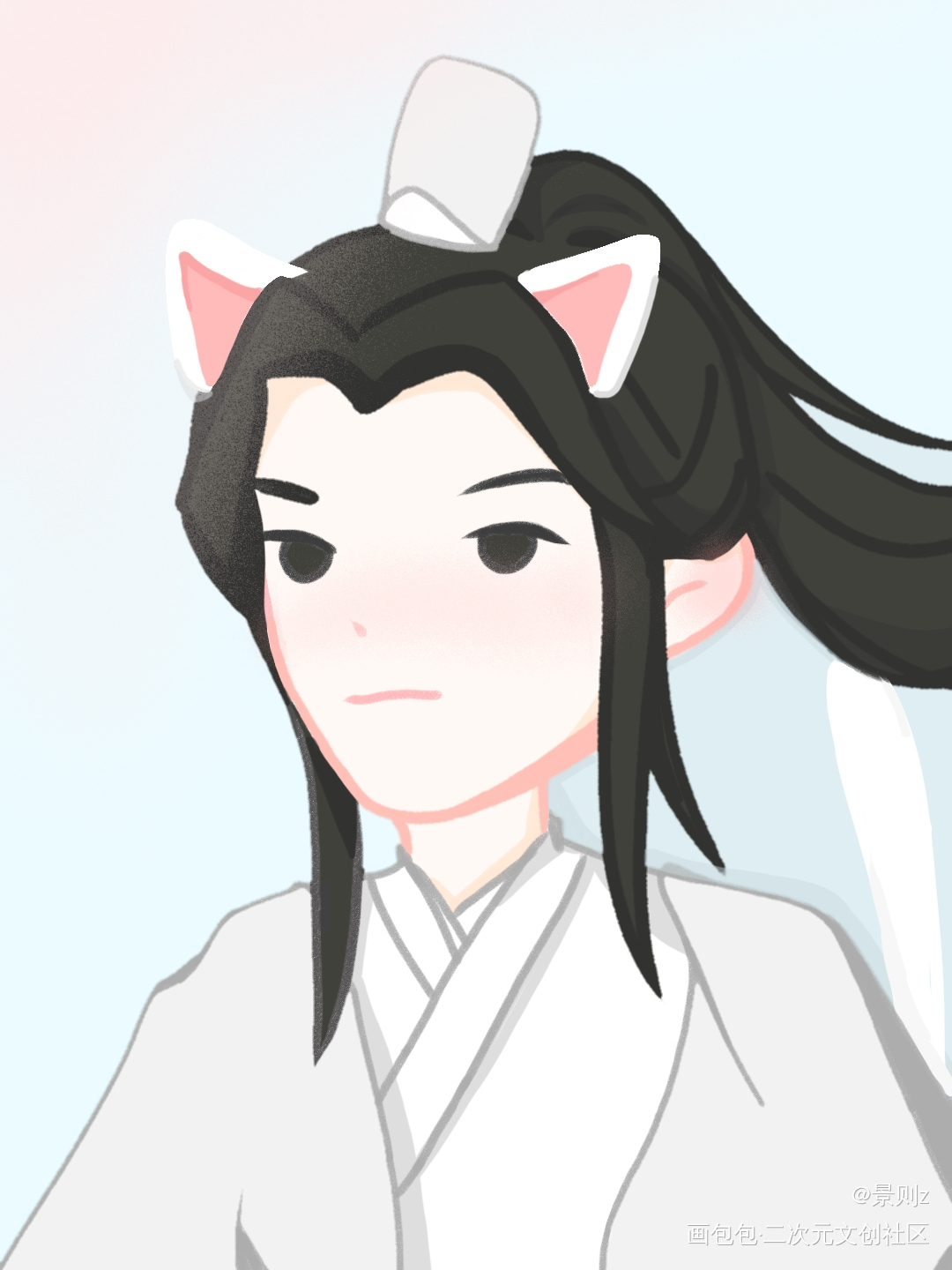 楚晚宁_二哈和他的白猫师尊楚晚宁绘画作品