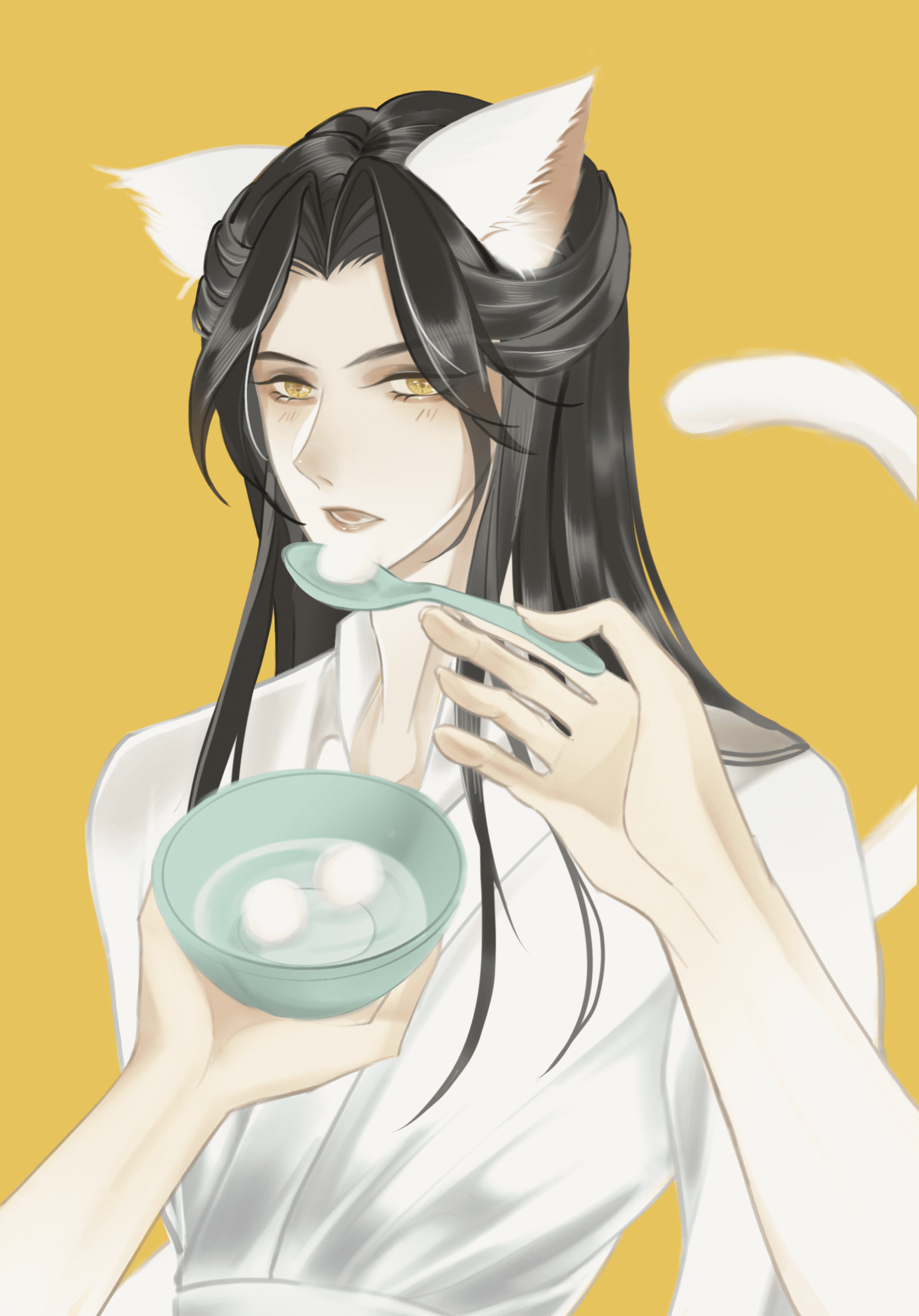 晚宁大宝贝生辰吉乐！_二哈和他的白猫师尊燃晚楚晚宁古风procreateipad画画绘画作品