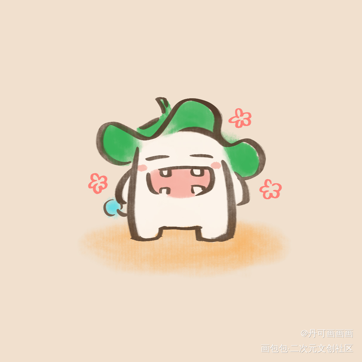 一只简单快乐的牙糕_二哈和他的白猫师尊绘画作品
