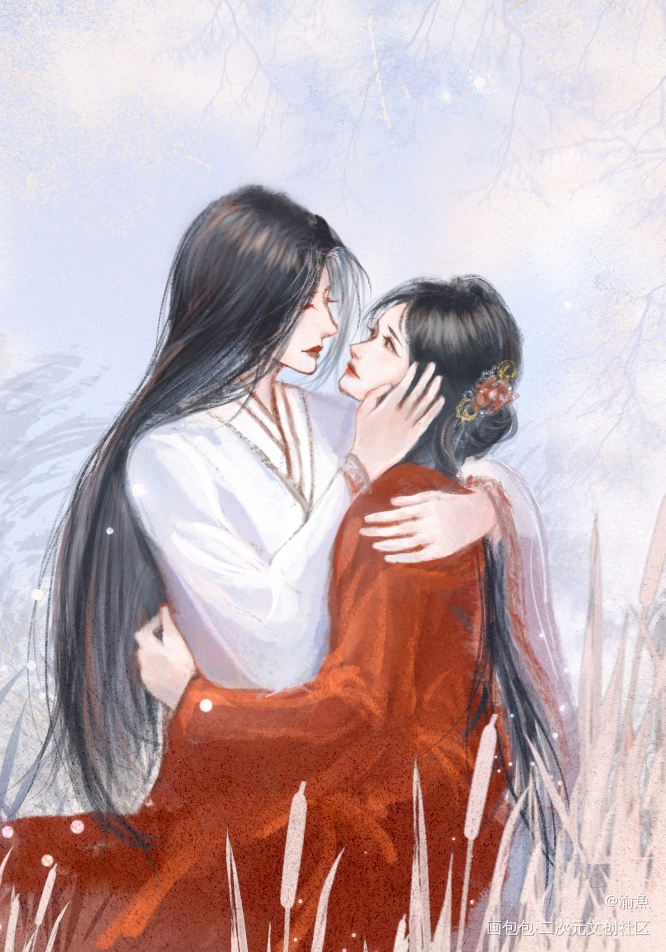 百合花开好了_板绘涂古风半厚涂古风插画板绘绘画绘画作品