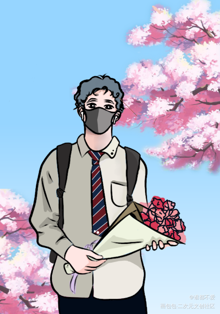 我喜欢你（OC）_板绘涂procreateoc绘画作品