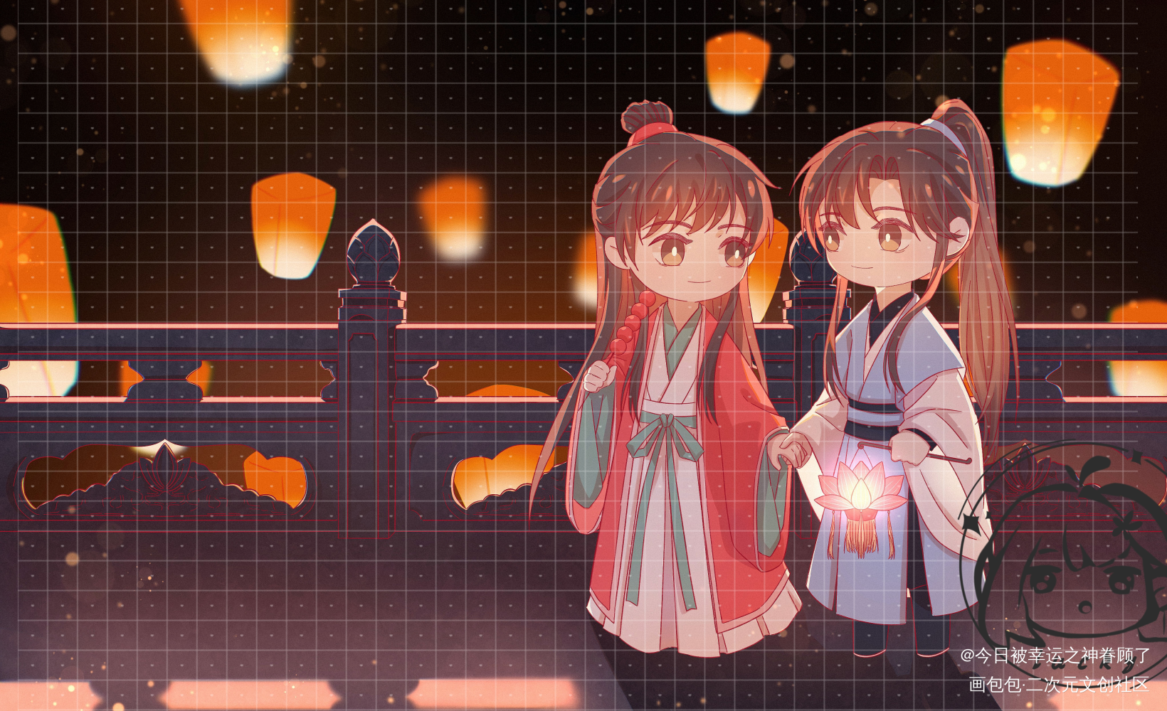 中元节_某某约稿绘画作品