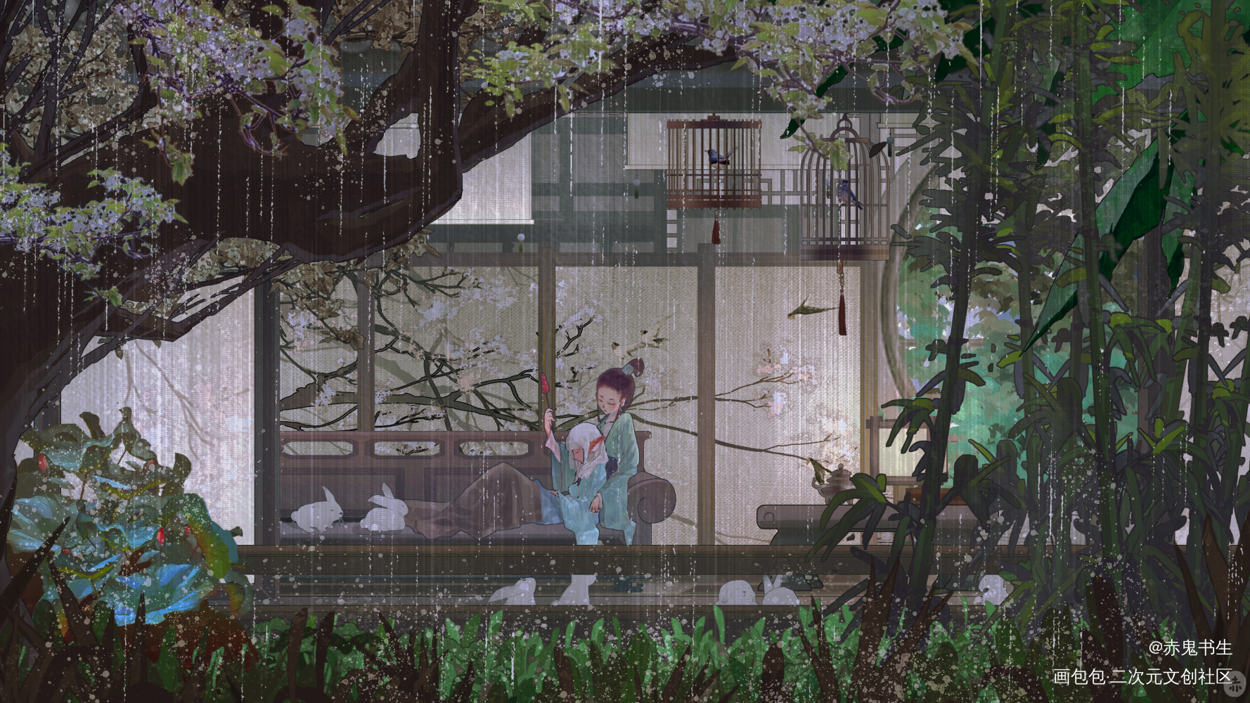 雨_绘画练习绘画绘画作品